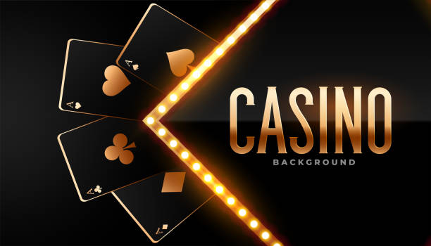 nice golden casino background with cards